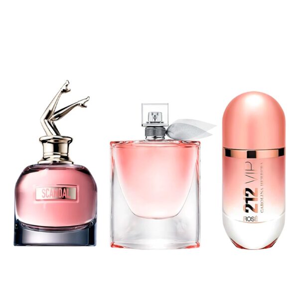 Set de 3 Perfumes Scandal + La Vie Est Belle + 212 Rose 100ml - Image 2