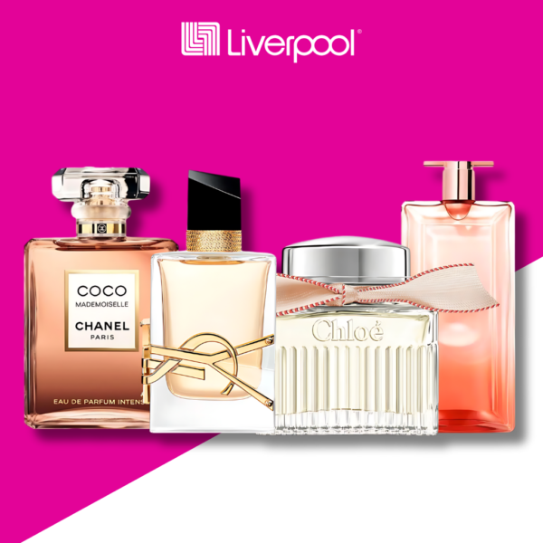 Set de 4 Perfumes Coco Mademoiselle Chanel + Libre Yves Saint Laurent + Chloé Signature + Lâncome Idôle 100ml