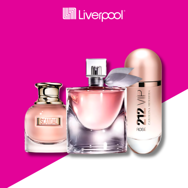 Set de 3 Perfumes Scandal + La Vie Est Belle + 212 Rose 100ml