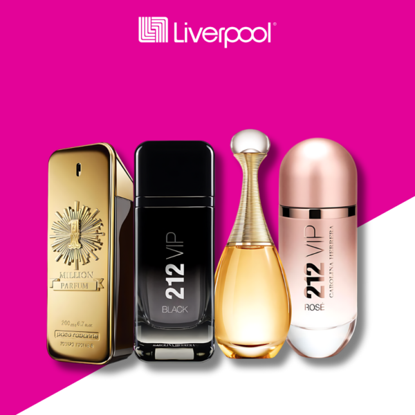 Set de 4 Perfumes 1 Million + Jadore + 212 VIP Rosé + 212 VIP Black 100ml