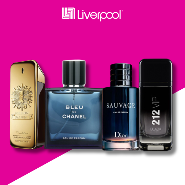 Set de 4 Perfumes 1 Million + Bleu de Chanel + Sauvage + 212 VIP Black 100ml