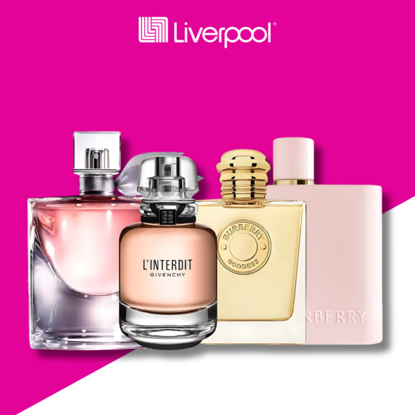 Set de 4 Perfumes La Vie Est Belle + L'Interdit + Burberry Her + Burberry Godness 100ml