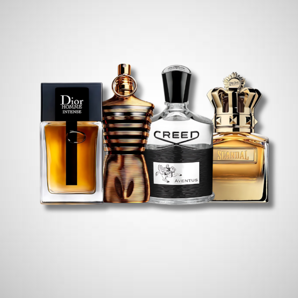 Set de 4 Perfumes Dior Homme Intense + Creed Aventus + Scandal Absolu + Le Male Elixir 100ML - Image 2