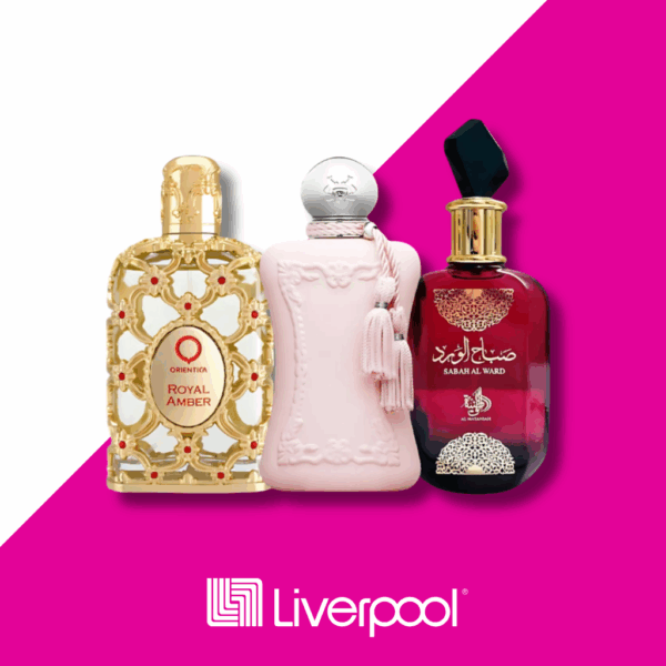 Set de 3 Perfumes Royal Amber by Orientica + Delina Style + Sabah Al Ward 100ml